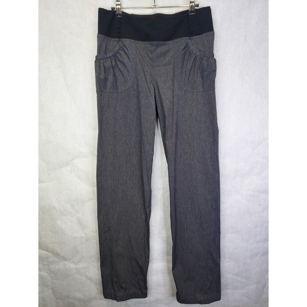 Prana Summit Hiking Pants Womens L Tall Inseam Gray Yoga Travel Pull On Gorpcore